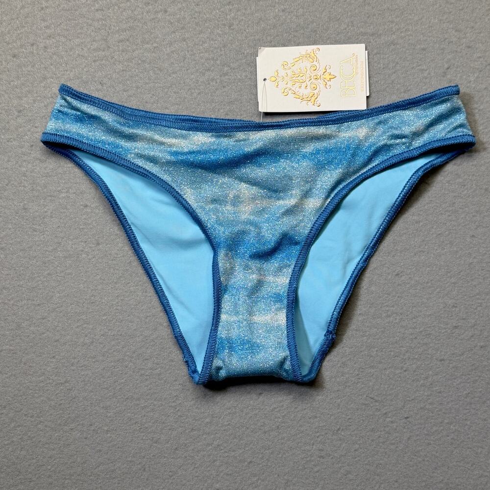 Becca by Rebecca Virtue Washed Away Hipster Bikini Bottom Blue XS $68